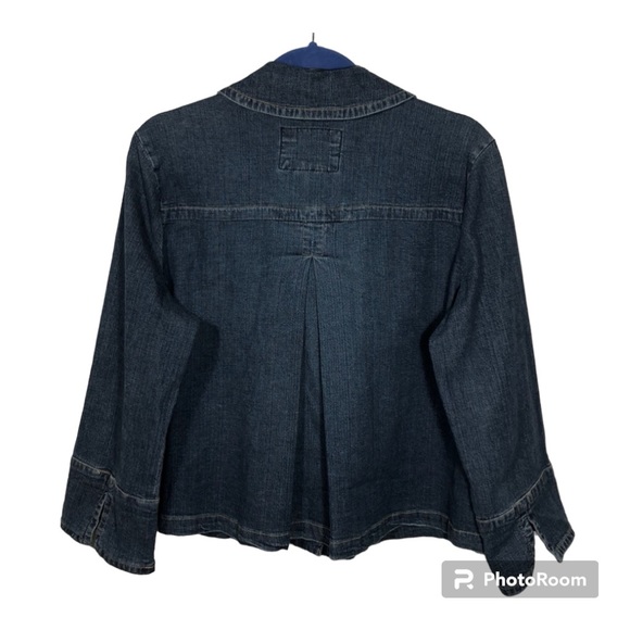 Live A Little Jean Jacket Button Front Size L - Picture 2 of 6